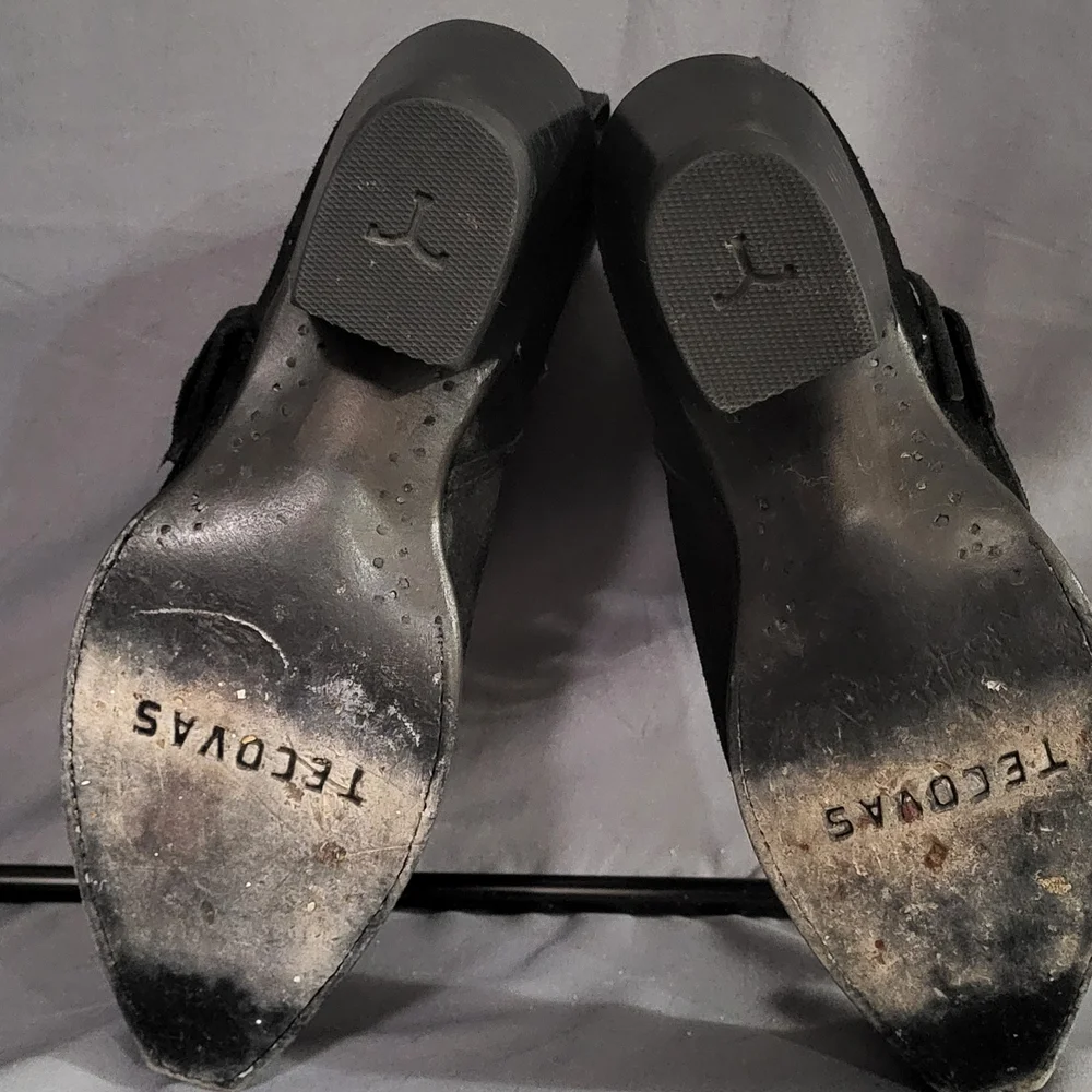 Tecovas Black Fringe Ankle Booties - Picture 6 of 6